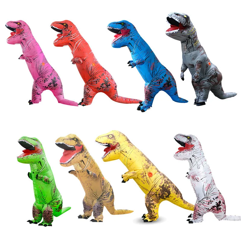 Costume de Dinosaure Gonflable T-Rex vert pour Enfant et Adulte – Image 3