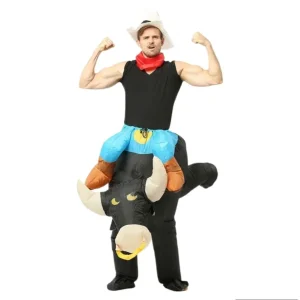 Costume gonflable Cowboy Bull Rider pour adultes et enfants