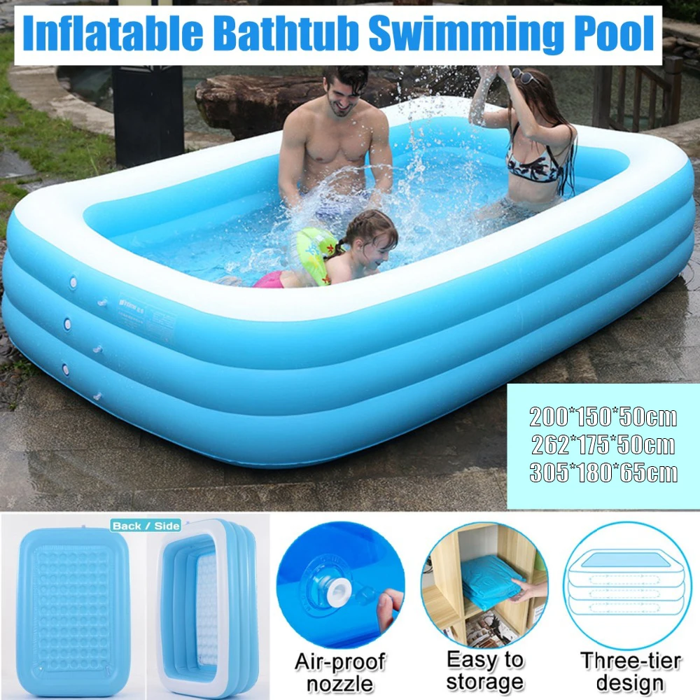 Piscine rectangle gonflable 3M – Image 2