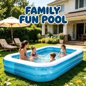 Piscine rectangle gonflable 3M