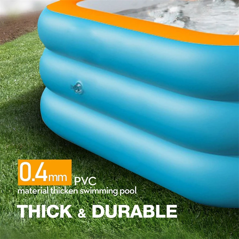 Piscine gonflable rectangulaire pour adultes et enfants – Image 6