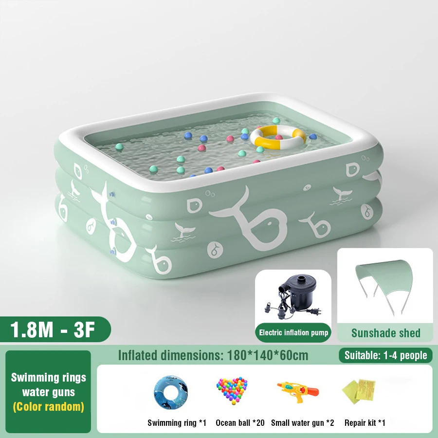 Piscine gonflable avec Toboggan gonflable géant – Image 6