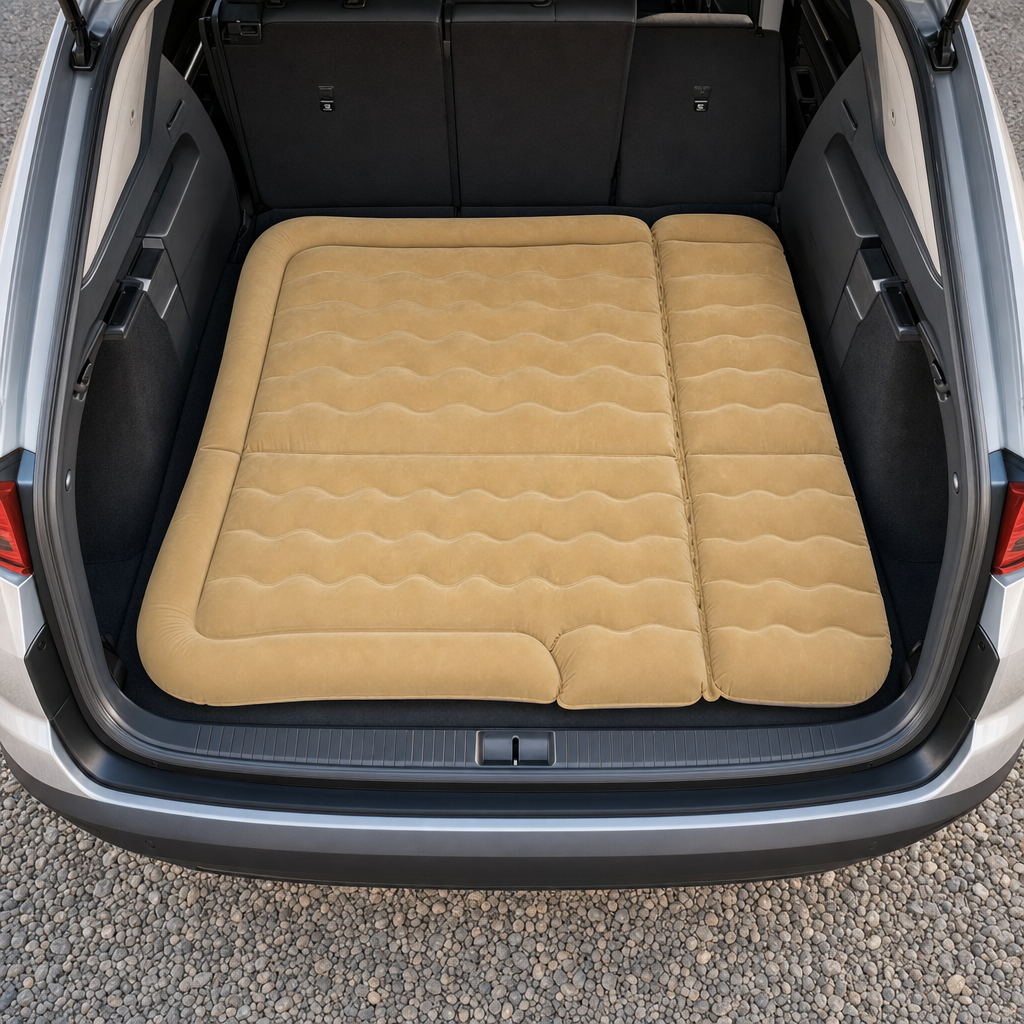 Lit Gonflable Voiture Pliable avec Pompe pour Voyage et Camping