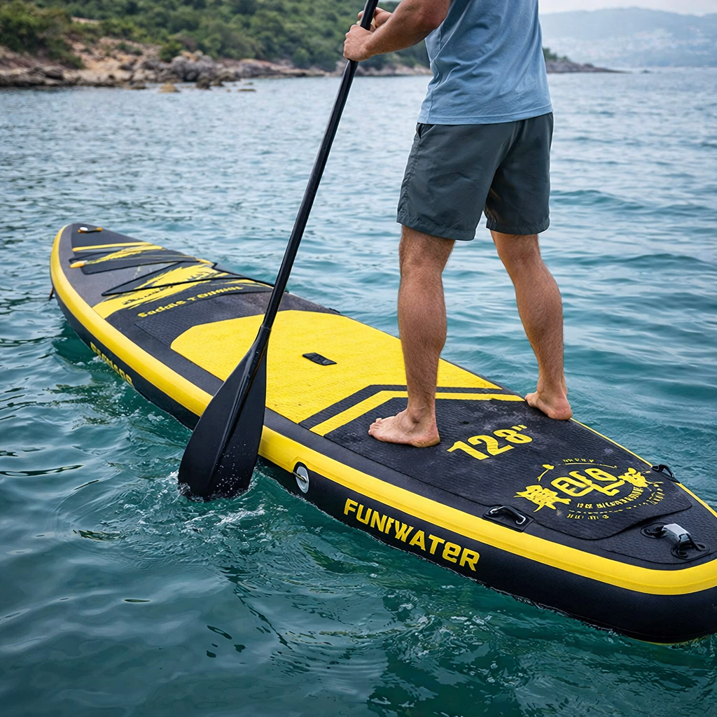 FunWater Stand Up Paddle Board grande taille 385 × 85 × 15CM planche de pagaie gonflable planche de Surf Surf Sup Board planche de pagaie antidérapante - SUPFW39B(385×85×15CM)