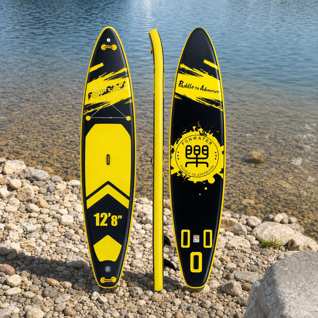 FunWater Stand Up Paddle Board grande taille 385 × 85 × 15CM planche de pagaie gonflable planche de Surf Surf Sup Board planche de pagaie antidérapante - SUPFW39B(385×85×15CM)