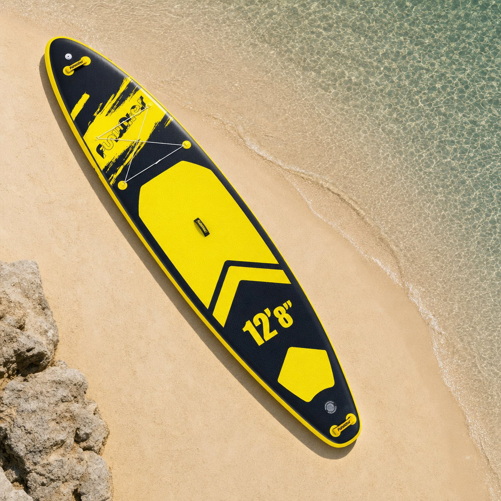 FunWater Stand Up Paddle Board grande taille 385 × 85 × 15CM planche de pagaie gonflable planche de Surf Surf Sup Board planche de pagaie antidérapante - SUPFW39B(385×85×15CM)