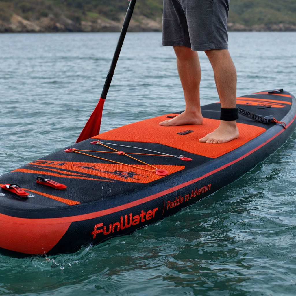 FunWater Stand Up Paddle Board grande taille 385 × 85 × 15CM planche de pagaie gonflable planche de Surf Surf Sup Board planche de pagaie antidérapante - SUPFW39C(385×85×15CM)