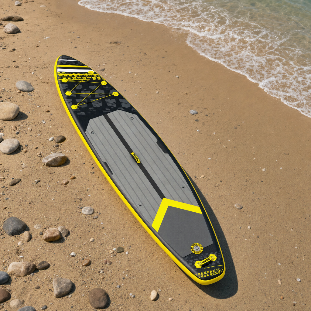 FunWater Stand Up Paddle Board grande taille 385 × 85 × 15CM planche de pagaie gonflable planche de Surf Surf Sup Board planche de pagaie antidérapante - SUPFW16K(350×90×15CM)