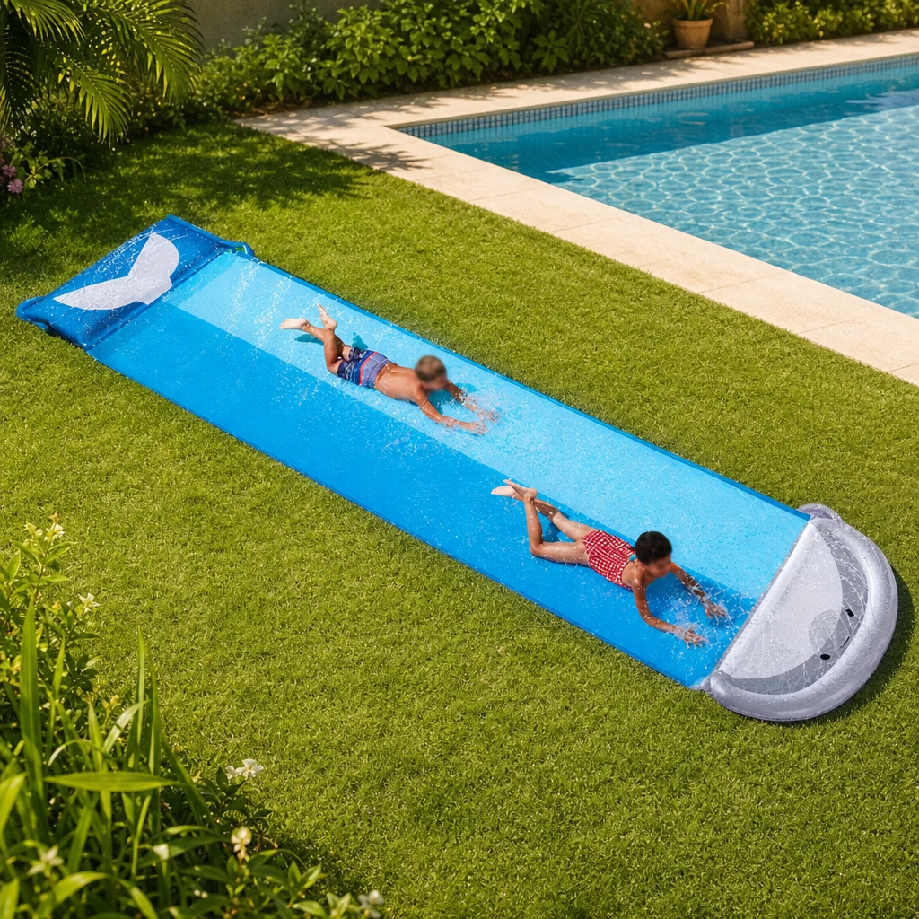 Toboggan gonflable aquatique jardin | Gonflissimo