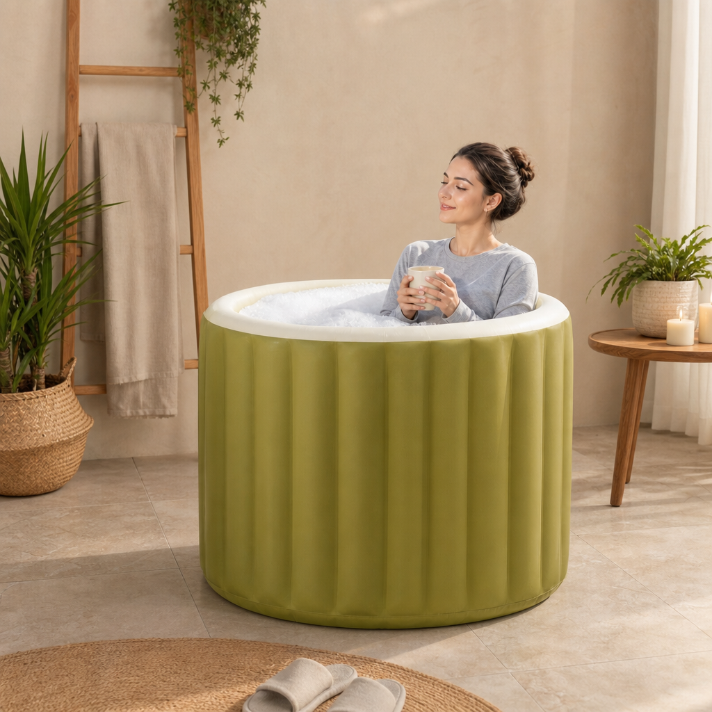 Bain à remous gonflable portable vert