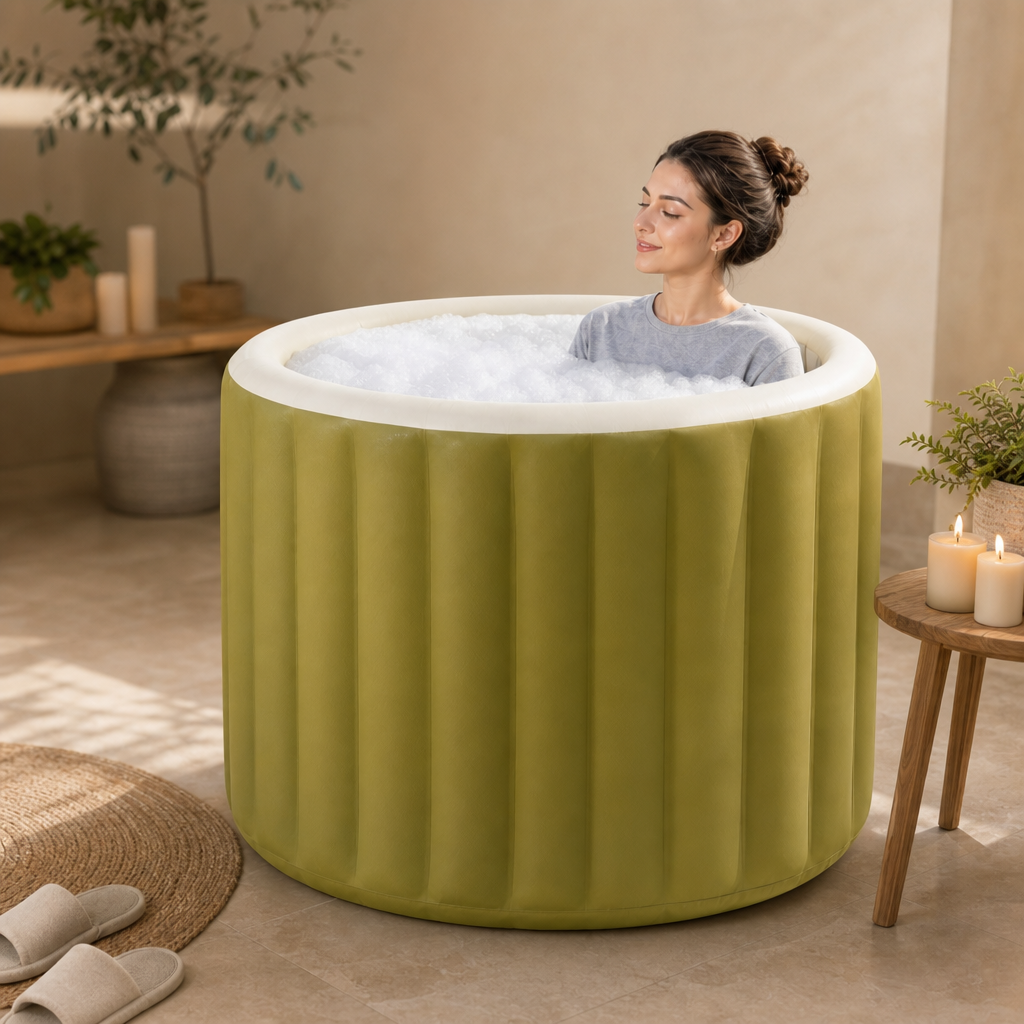 Bain à remous gonflable portable vert