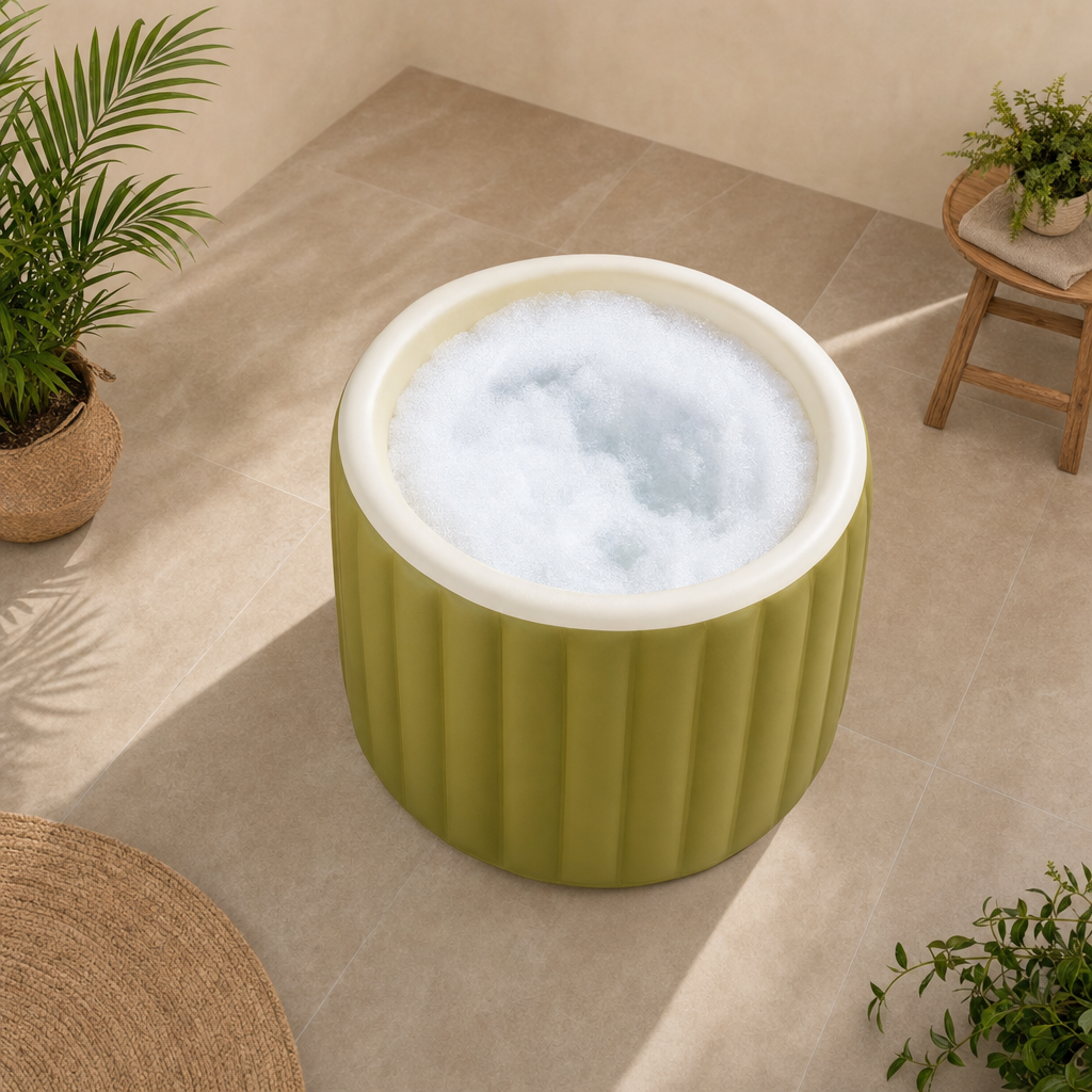 Bain à remous gonflable portable vert