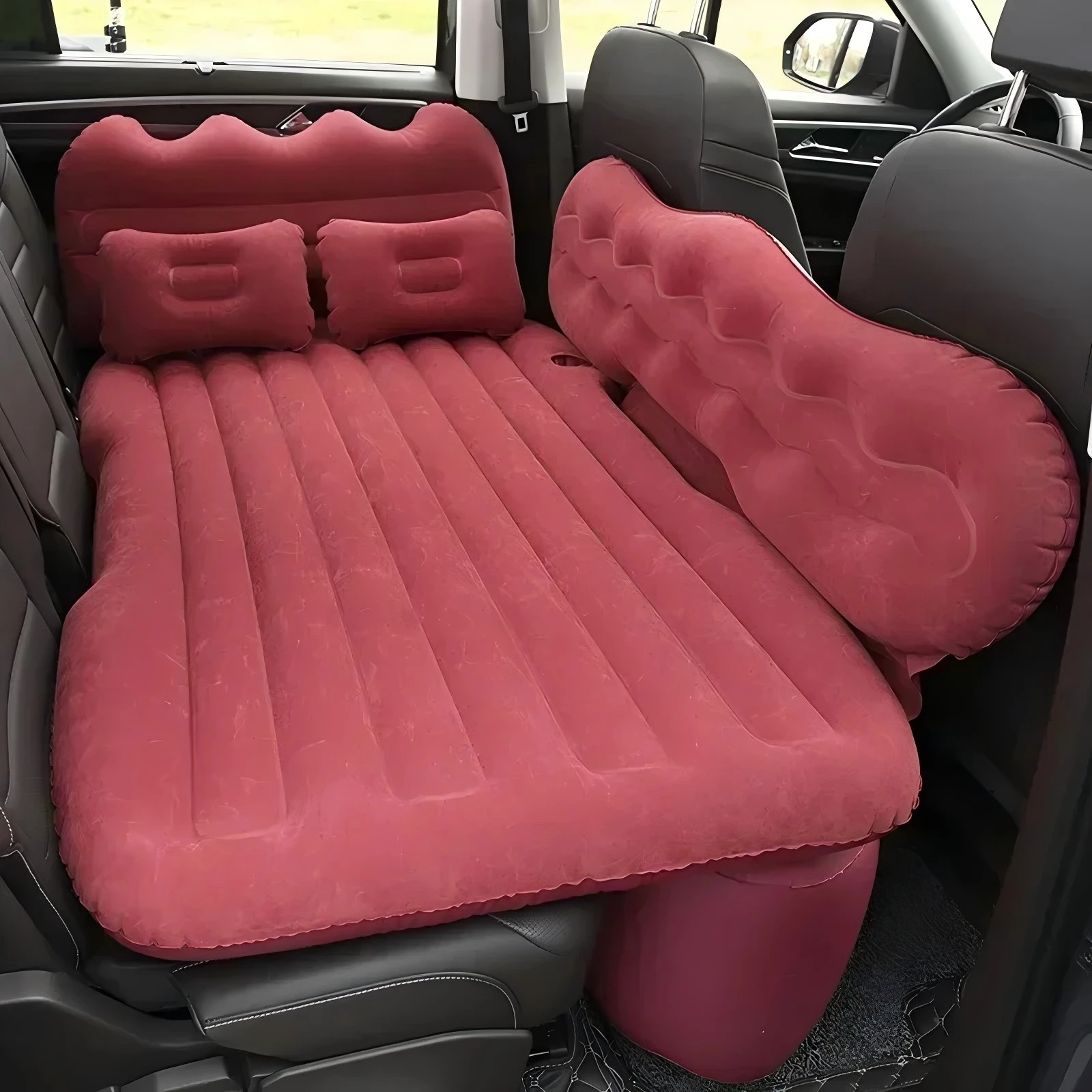 Nouveau matelas de voyage gonflable automatique pour voiture, lit de couchage pour siège arrière, coussins d'extérieur, accessoires pour canapé-lit de camping. 110x135cm