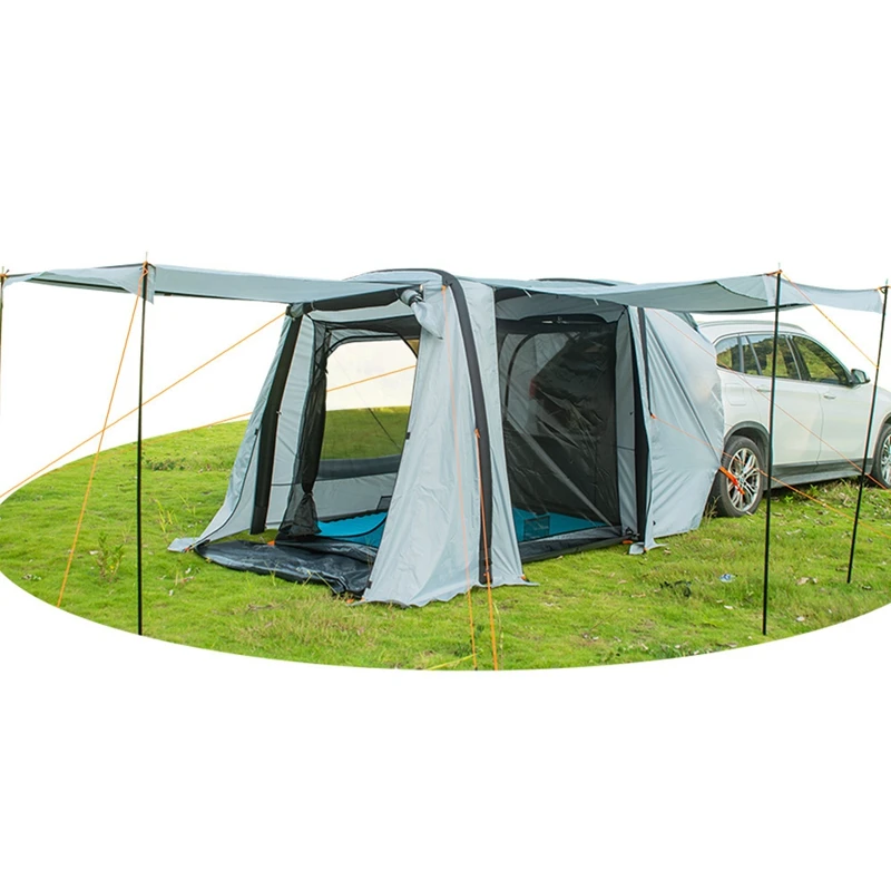 Tente arrière gonflable pour voiture, tunnel de camping en plein air, famille auto-conduite, barbecue touristique, pergola grand espace étanche Oxford 210D – Image 6