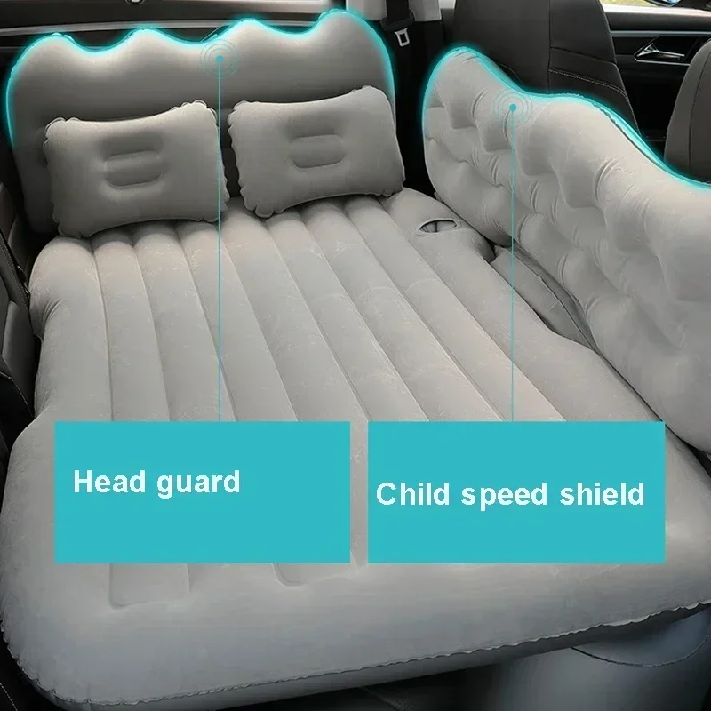 Nouveau matelas de voyage gonflable automatique pour voiture, lit de couchage pour siège arrière, coussins d'extérieur, accessoires pour canapé-lit de camping. 110x135cm – Image 2
