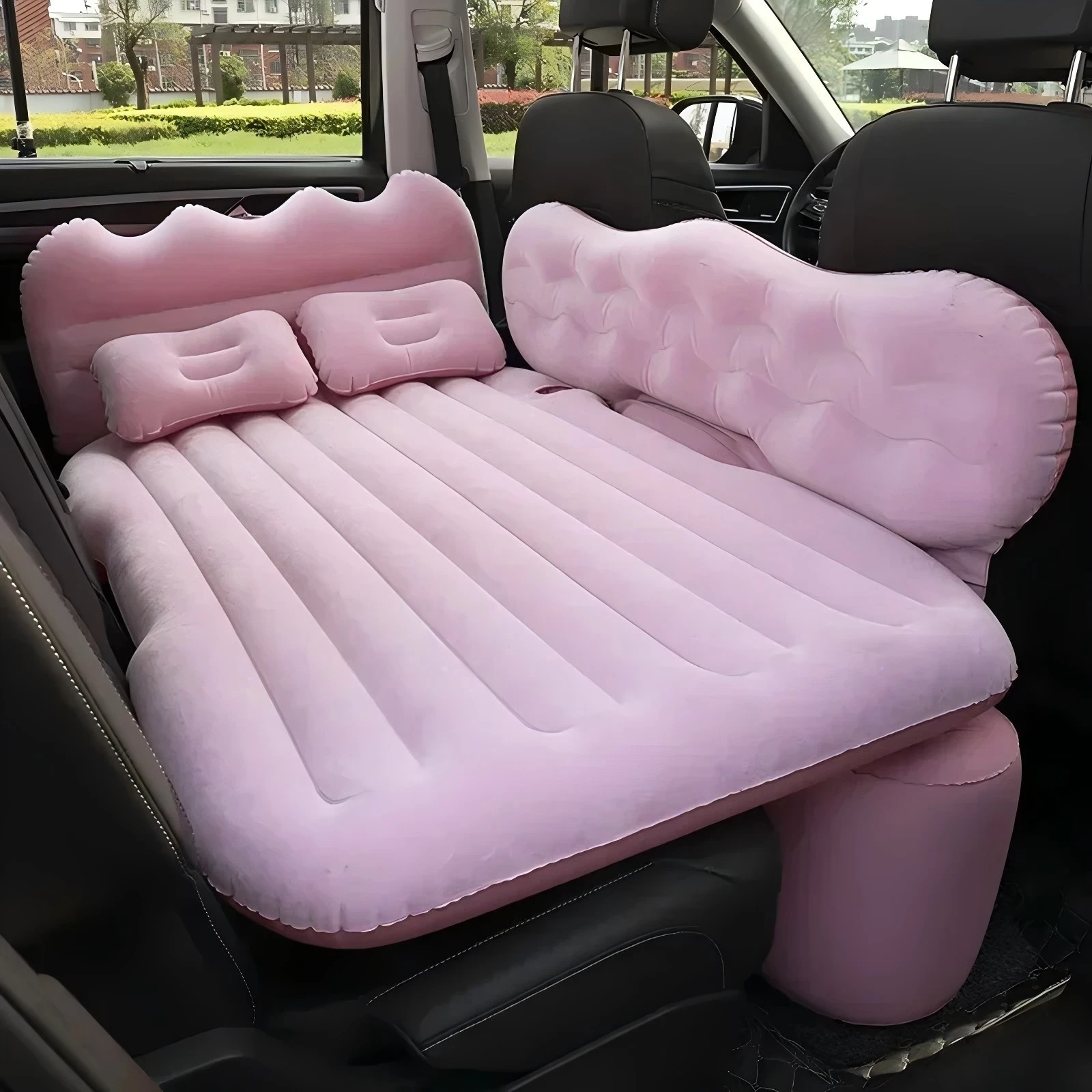 Nouveau matelas de voyage gonflable automatique pour voiture, lit de couchage pour siège arrière, coussins d'extérieur, accessoires pour canapé-lit de camping. 110x135cm – Image 6