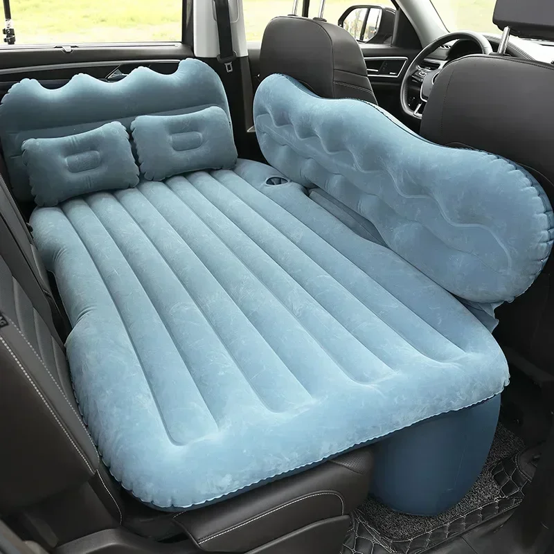 Nouveau matelas de voyage gonflable automatique pour voiture, lit de couchage pour siège arrière, coussins d'extérieur, accessoires pour canapé-lit de camping. 110x135cm – Image 4